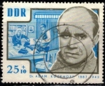 Stamps : Europe : Germany :  antifascistas asesinados.El Dr. Adam Kuckhoff 1887-1943 (DDR).