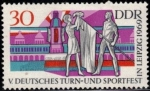 Stamps Germany -  5º Festival deportivo y gimnástico de leipzig(DDR).