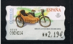 Stamps Spain -  AMTS Mobilette AU-HT con sidecar 1954