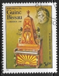 Sellos de Africa - Guinea Bissau -  Año internacional de la música - Piano - R. Schumann 