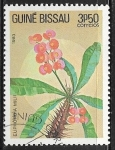 Sellos de Africa - Guinea Bissau -  Flores - Crown-of-thorns