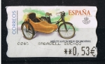 Stamps Spain -  AMTS Mobilette AU-HT con sidecar 1954