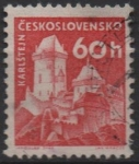 Stamps Czechoslovakia -  Castillos. Karistein