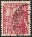 Stamps Spain -  1032 - franco y el castillo de la mota