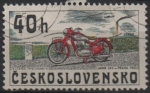 Stamps : Europe : Czechoslovakia :  Motocicletas: Jawa 250, 1945