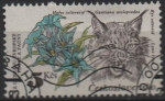 Stamps Czechoslovakia -  Especies Protegidas: Gentians Lynx