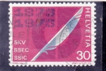 Stamps Switzerland -  Pluma de ave y sello de flecha