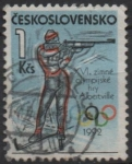 Stamps Czechoslovakia -  Olimpiadas d' invierno Alberville