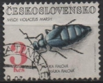 Sellos de Europa - Checoslovaquia -  Escarabajos: Meloe Violaceus