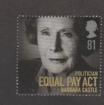 Stamps United Kingdom -  Barbara Castle, defensora del salario igualitario