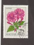 Stamps Hungary -  Flor rosa