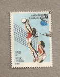 Stamps India -  Balón volea femenino