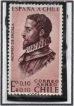Sellos de America - Chile -  alonso d' Ercilla