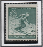 Stamps Chile -  World Skiing Championhips, Chile 66