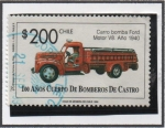 Stamps Chile -  Camion d' Bomberos Ford 1940