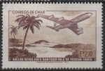 Stamps : America : Chile :  Boeig 707 sobrevolando l