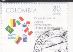 Sellos de America - Colombia -  Primera reunión 8 presidentes Latinoamericanos