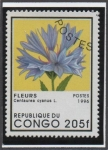 Sellos del Mundo : Africa : Rep�blica_del_Congo : Centaurea Cyanus