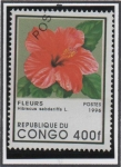 Sellos de Africa - Repblica del Congo -  Hibiscos Saddariffa