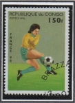 Stamps Republic of the Congo -  Copa d' Mundo Francia'96