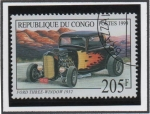 Sellos del Mundo : Africa : Repblica_del_Congo : Coches Antiguos: Ford Three-Window 1932
