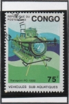 Sellos del Mundo : Africa : Rep�blica_del_Congo : Sumergibles d' Profundidad:  Trapote PC-1202