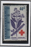 Stamps Democratic Republic of the Congo -  Flores y Cruz Roja: Cinchona Ledgendaria