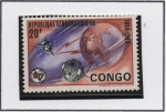 Sellos del Mundo : Africa : Rep�blica_Democr�tica_del_Congo : Tierra y Satelites