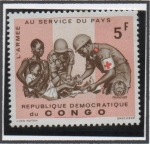 Sellos de Africa - Rep�blica Democr�tica del Congo -  Soldados: Primeros Ausilios