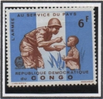Sellos del Mundo : Africa : Repblica_Democrtica_del_Congo : Soldados: Alimentacion Infantil