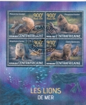 Stamps Central African Republic -  LEONES DE MAR