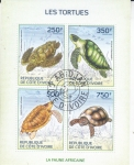 Stamps Ivory Coast -  TORTUGAS MARINAS