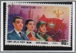Sellos de Asia - Corea del norte -  Juventudes Sosialistas d' Corea