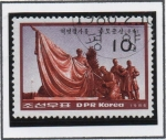 Stamps North Korea -  Mártires Revolucionarios: Escultura d' Bronce