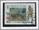Sellos de Asia - Corea del norte -  Hombres Primitivos