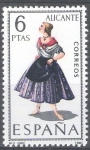 Stamps Spain -  1769 Trajes típicos españoles.Alicante.