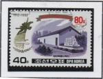 Stamps North Korea -  80 cumpleaños d' Kim II Sung: Chollima Estatua Kangson