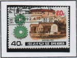 Sellos de Asia - Corea del norte -  80 cumpleaños d' Kim II Sung: Ruedas dentadas, Taean