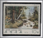 Stamps North Korea -  Pinturas Coreanas: Arroyo por l' montaña