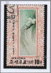 Stamps North Korea -  Bordados: Garzas Blancas