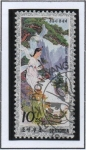 Stamps North Korea -  Cuento d' Hadas: Tocando el Haegum