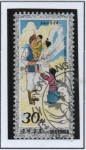 Stamps North Korea -  Cuento d' Hadas: Pareja con Hijos