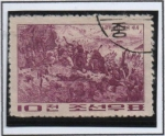 Stamps North Korea -  Batalla d' l' Cota 1211