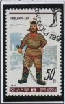 Stamps North Korea -  Gerreros Trajes Tradicionales: Comandante