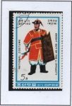 Stamps North Korea -  Trajes d' Caballeros: en Armadura