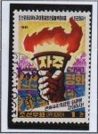 Stamps North Korea -  Congreso d' partido d' trabajadores d' Corea: Antorcha y paz