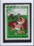 Stamps North Korea -  Historietas: Carrera d' Gato ,Tejón y Oso