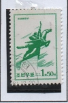 Stamps North Korea -  Estatua Chollima