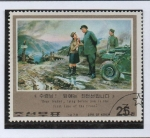 Stamps North Korea -  Actividades Revolucionarias d' Kim II Sung: En camino Fangoso
