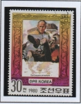 Stamps North Korea -  Exploradores: Haroun Tazieff